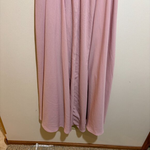 JessaKae Adelaide Smocked Maxi Dress Pink Button Front - Picture 10 of 10